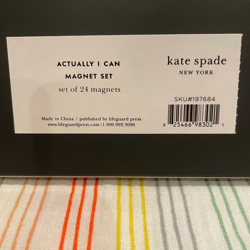 Kate Spade Magnets Set o 24 Actually I Can Dorm Decor Refrigerator School Locker - Picture 5 of 5